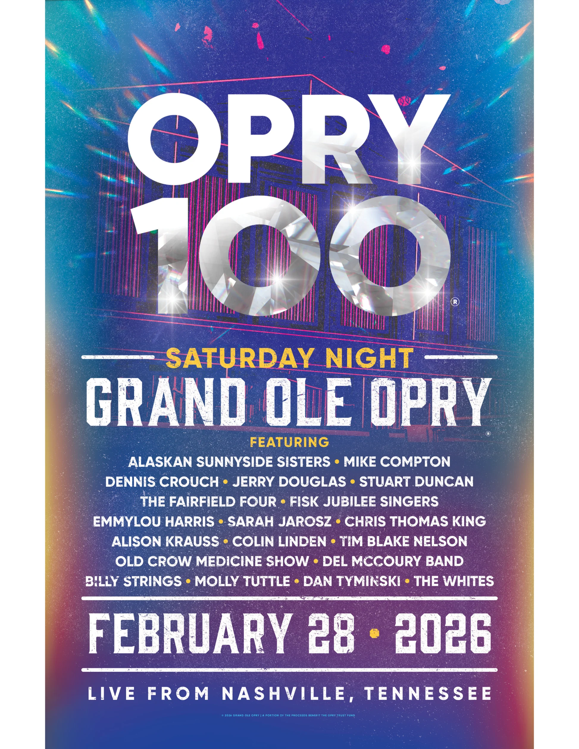 Grand Ole Opry tour poster — 2026